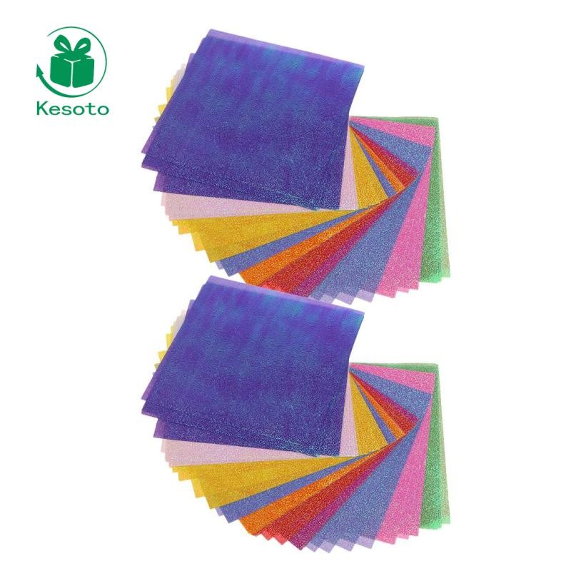 [Ehoyoxa] 100 ชิ้น Leaflets กระดาษพับ Origami กระดาษสี่เหลี่ยมหัตถกรรมกระดาษ Origami แผ่นสําหรับ Ori