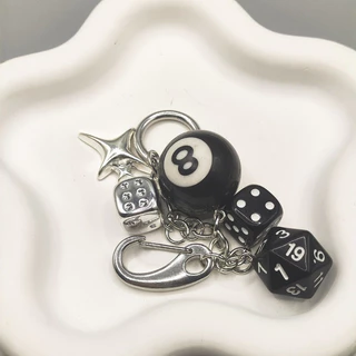 พวงกุญแจ 8 ball keychain ห้อยกระเป๋า ตกแต่งกระเป๋า bag charm พวงกุญแจจี้อุปกรณ์เสริม
