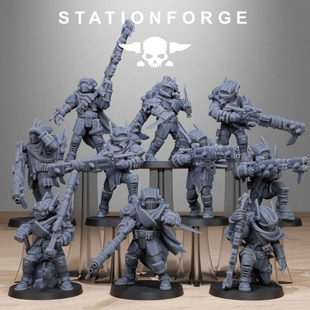 Warhammer 40K Melee Infantry Talon Forged Workshop War Chess Board Game 3D Printing สีขาวรุ่น H9QL