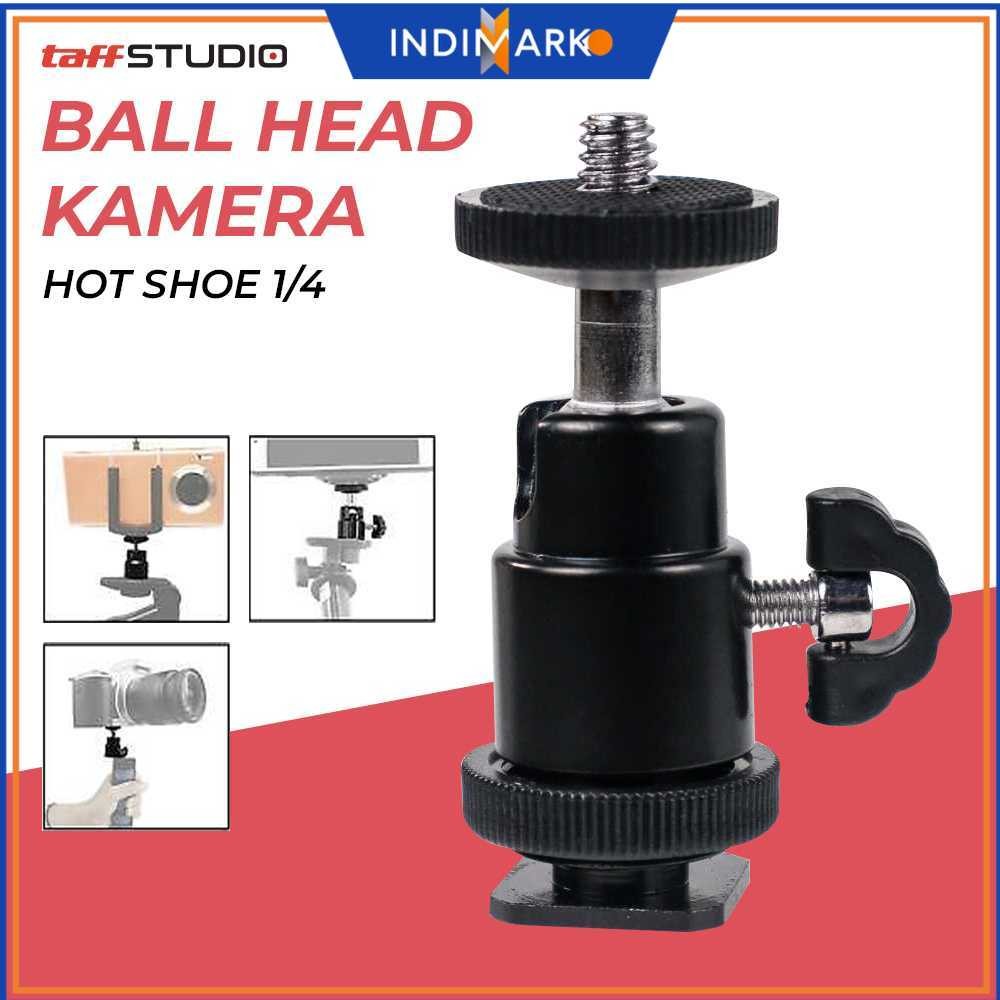 TaffSTUDIO หัวบอลกล้องรองเท้าร้อนขนาด 1/4 นิ้วสากล - QM3621