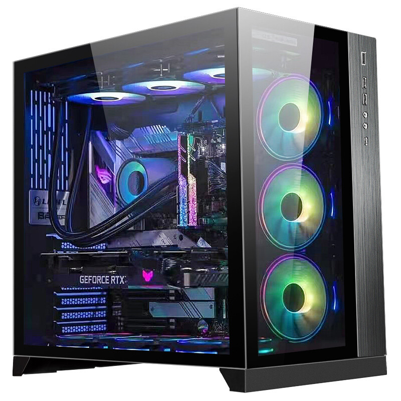 LIANLI LIANLI Baohaus-O11D EVO กระจกสีขาวด้านข้างโปร่งใส MINI เดสก์ท็อประบายความร้อนด้วยน้ํา Sea Vie