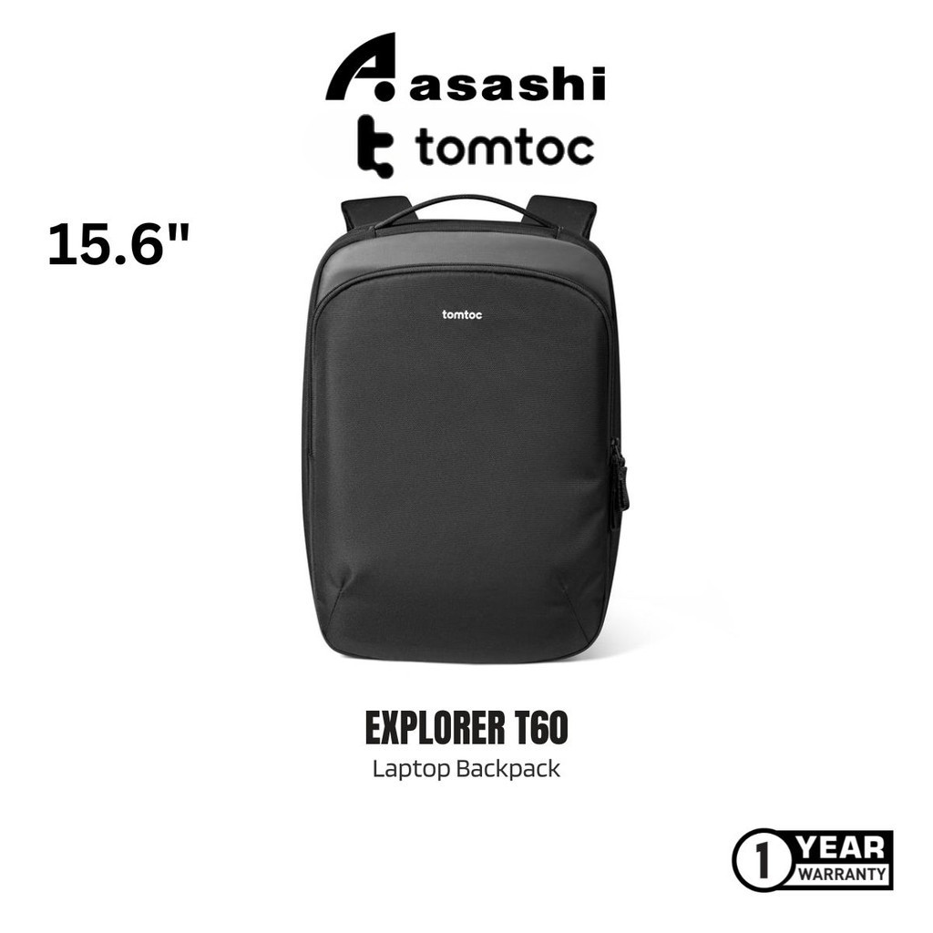 Tomtoc Explorer T60 กระเป๋าเป้สะพายหลังแล็ปท็อป 15.6 นิ้ว/15L Office Bag Men Bagpack M-Book Bag - Be
