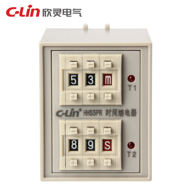 C-Lin Xinling Dual Time-Delay Cycle Time Relay HHS5PR AC220V DC24V ดึงรหัส Dual Time