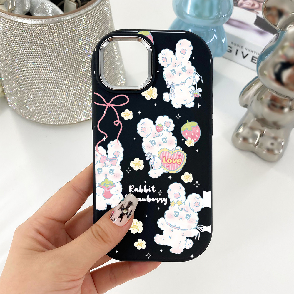 จัดส่งในพื้นที่ เคสโทรศัพท์มือถือโลหะ อ้วน น่ารัก แฟชั่น For IPhone16 14 13 11 6 7 8 plus Pro Promax X XR XSMAX JSXPM112