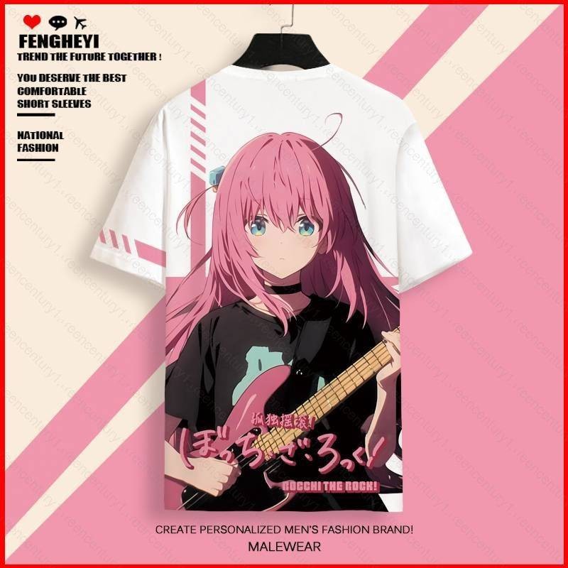GC1 BOCCHI THE ROCK Gotoh Hitori group MYGO คอสเพลย์ผ้า 3D ฤดูร้อนเสื้อยืดอะนิเมะแขนสั้นด้านบน CG1
