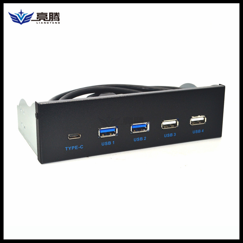 USB3.1 GEN2 แผงด้านหน้า 10G ออปติคัลไดรฟ์ 2 พอร์ต USB3.0 + 2.0 + แผง TYPE-C TYPE-E