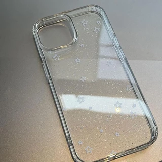 เคส iPhone 15 Pro iPhone 13 11 12 16 17 เคสใสแบบแวววาว TPU นุ่มสีสันสดใส ดาวห้าแฉกสีสันสดใส Compatible FOR 14 Pro max