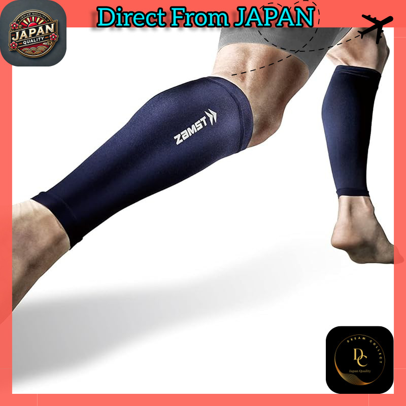 ZAMST Gradation Compression Stockings Calf Sleeve Compression Running (Pair) Size S Navy 385521