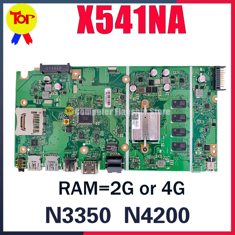 X541N แล็ปท็อปเมนบอร์ดสําหรับ ASUS X541NA X541 F541N F541NA A541N เมนบอร์ด W/N3350 N4200 CPU RAM-2GB