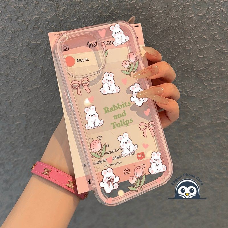 น่ารักการ์ตูนกระต่ายดอกไม้โบว์เคสโทรศัพท์สําหรับVivo Y300 Y200 Y100 Pro Plus S30 Pro Mini Y75 T4 Ult