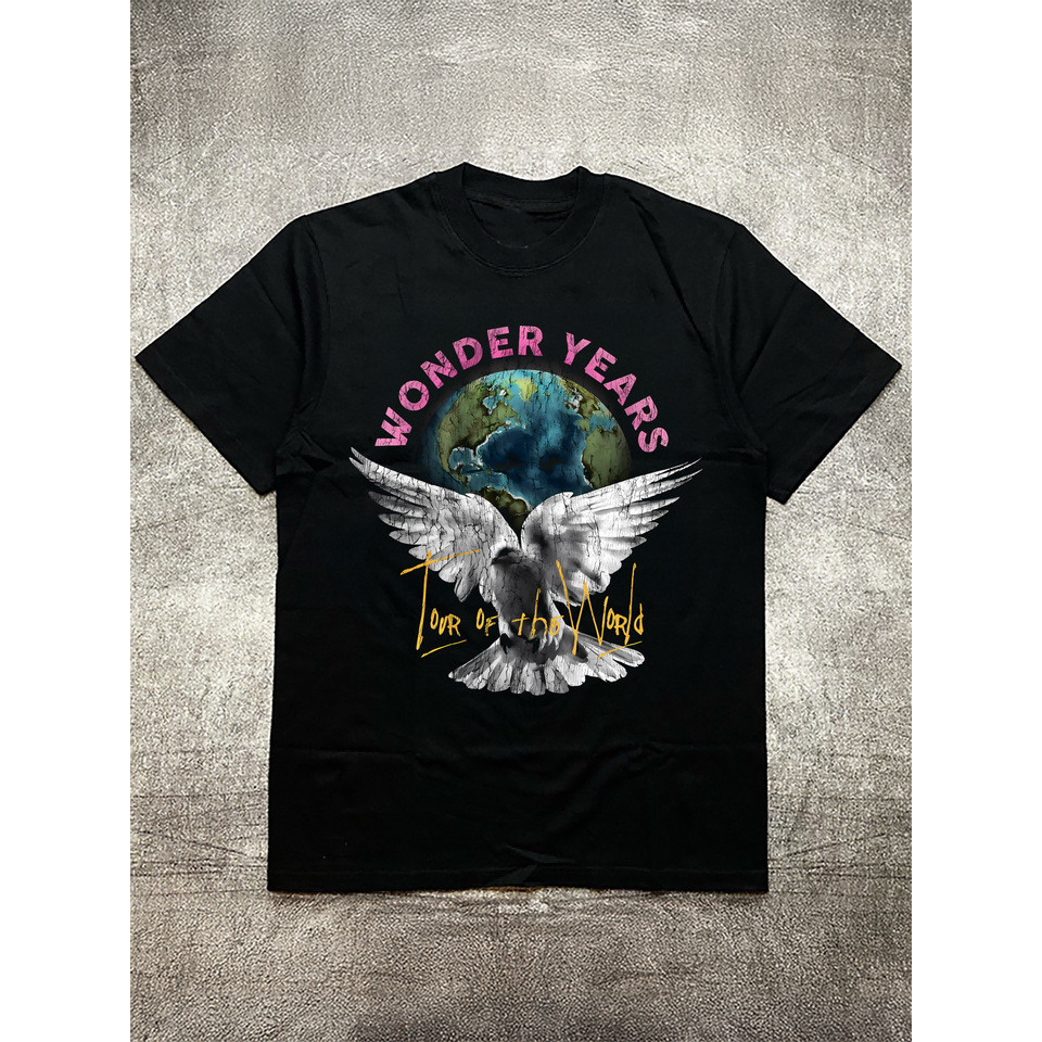 COD 2025Black 200g Cotton Mens T-Shirt, "Wonder Years" World Tour Hnew23 C51D