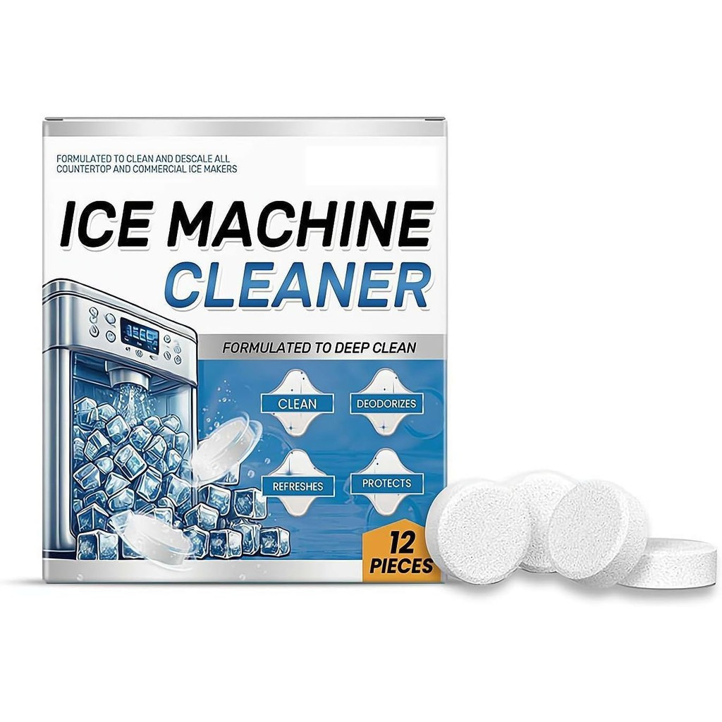 เครื่องทําน้ําแข็งทําความสะอาด Maker Descaler, 12 ชิ้นทําความสะอาดเม็ด Ice Maker Cleaner Solution, N