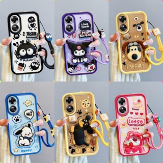เคส OPPO A18 A38 A58 A78 เคสโทรศัพท์ตุ๊กตาสติ๊กเกอร์น่ารัก