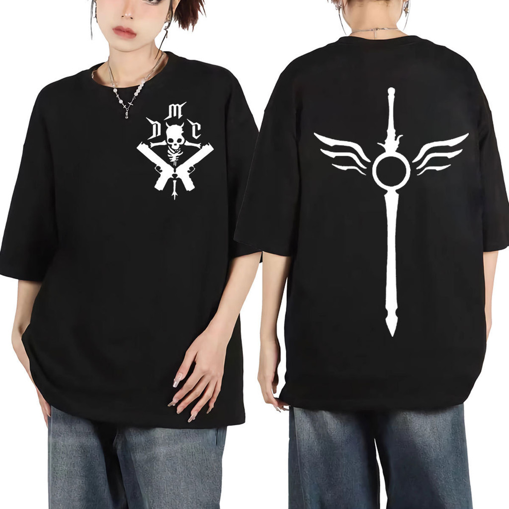 เสื้อยืดพิมพ์ลายสองด้านสไตล์โกธิค จากเกม Devil May Cry