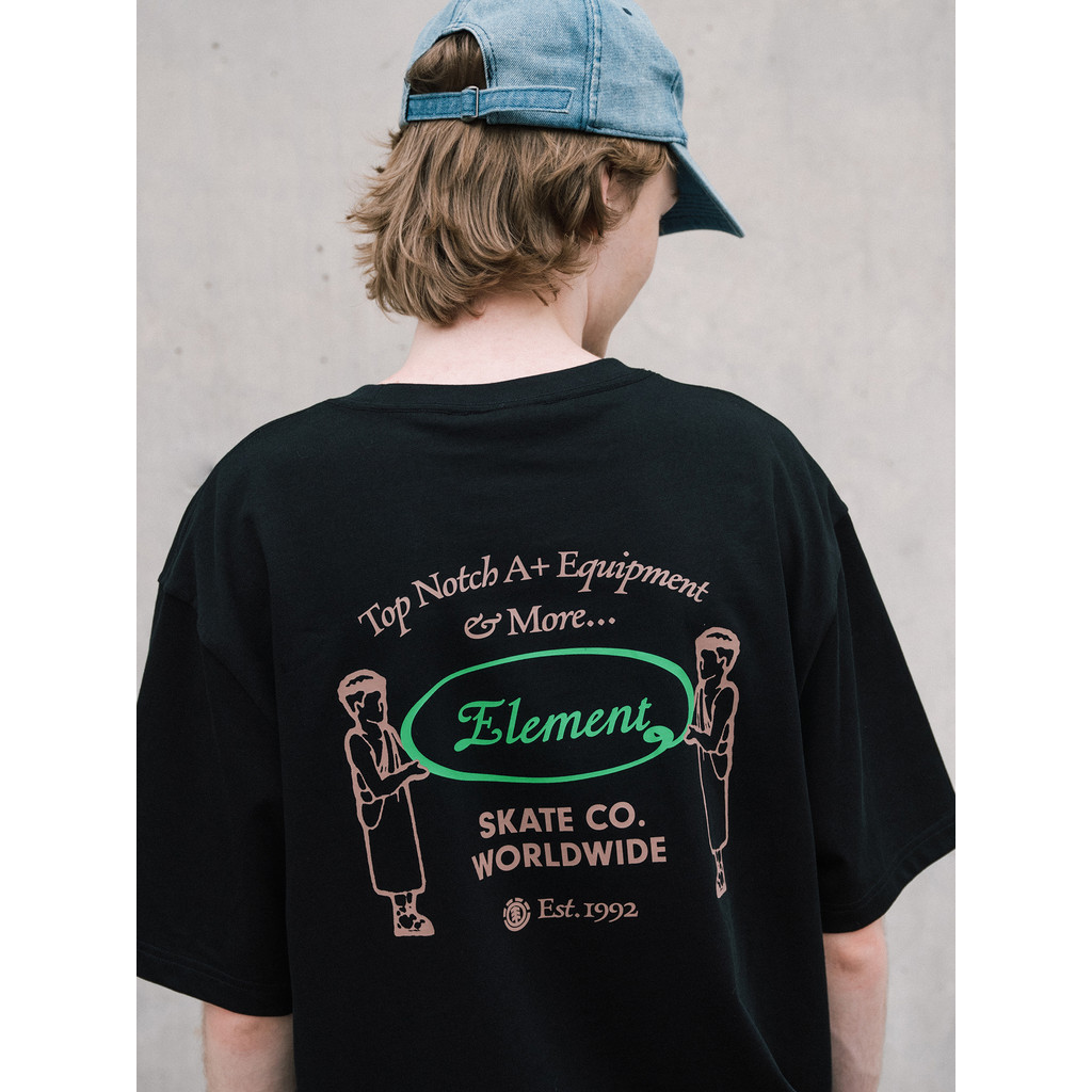 เสื้อยืดสไตล์ STREET skateboard พิมพ์ลาย Element ทำจากผ้าฝ้ายแท้
