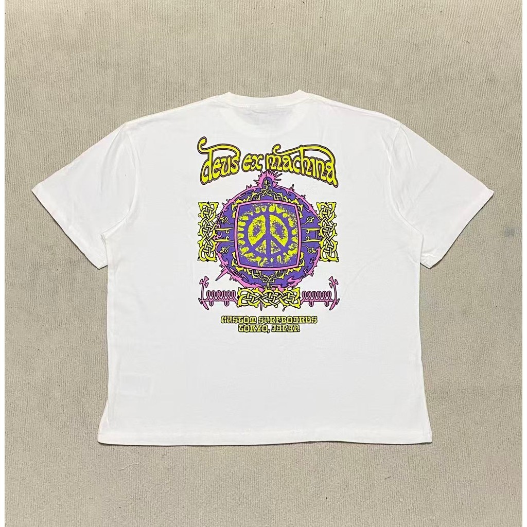 เสื้อยืดผ้าฝ้ายแท้ พิมพ์ข้อความ 'Deus Ex Machina'