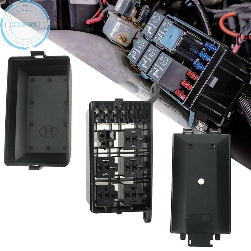 Xo94ol รถ 12-Slot รีเลย์กล่อง 6 ATC/ATO 6 รีเลย์มาตรฐานใบมีดฟิวส์ผู้ถือบล็อก TH