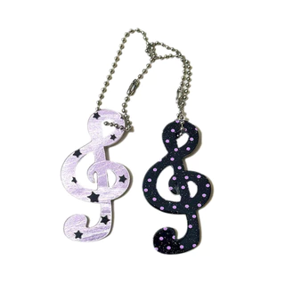 Elegant Creative Music Note พวงกุญแจศิลปะอะคริลิคจี้เพลงคุณภาพสูงที่ไม่ซ้ํากันสําหรับของขวัญกระเป๋าเป้สะพายหลังสวมใส่ทุกวัน