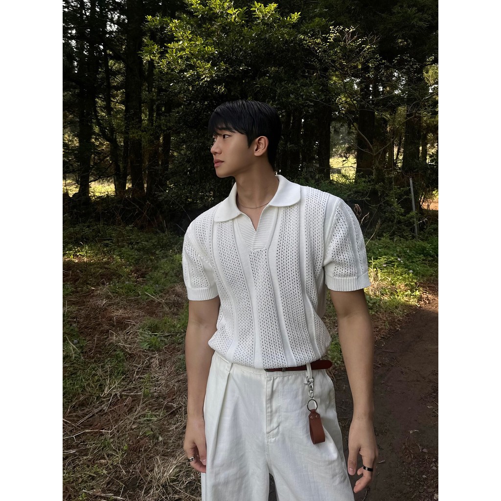 เสื้อโพโลแขนสั้นผู้ชาย สำหรับฤดูร้อน สวมใส่ง่ายและทันสมัย​​ ระบายอากาศดี