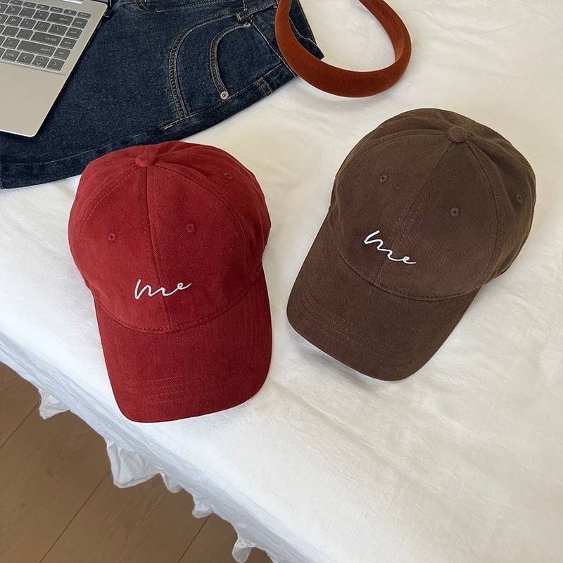 HAT37🧢หมวกเบสบอล ปักลาย สไตล์เกาหลี ผู้หญิง💕 ป้องกันแสงแดด ปีกหมวกกว้างทรงลึก พร้อมส่งจากไทย - รูปที่ 3
