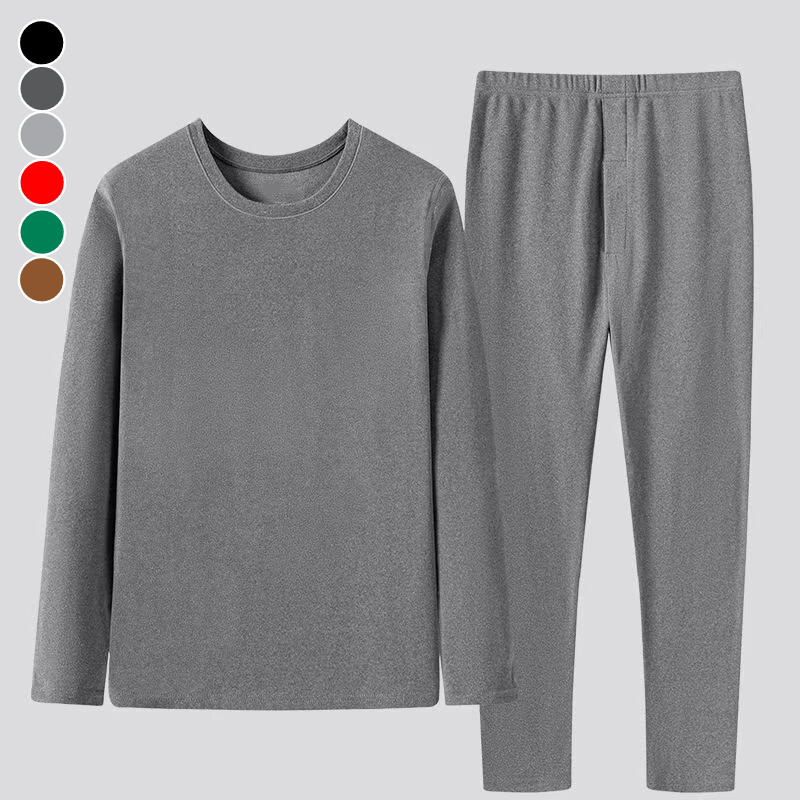 MANSTR ชุดลำลองผู้ชาย ฤดูหนาว สวมสบายรอบคอกับกางเกงขายาวตรง