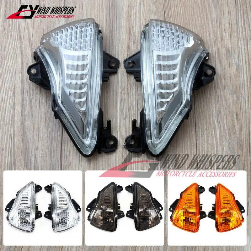 ไฟเลี้ยวหน้าไฟกระพริบ Winkers เลนส์สําหรับ Kawasaki Ninja 400 650 ER6N ER-6N ER6F ER-6F ER-4F 2009-2