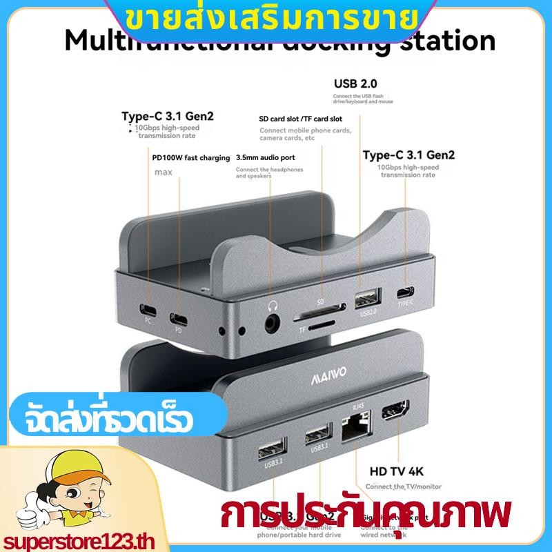 10 in 1 สําหรับ Mini Typec Dock 10Gbps SSD Enclosure รองรับ 8TB M.2 NVME / SSD สําหรับ Mini / Pro .s
