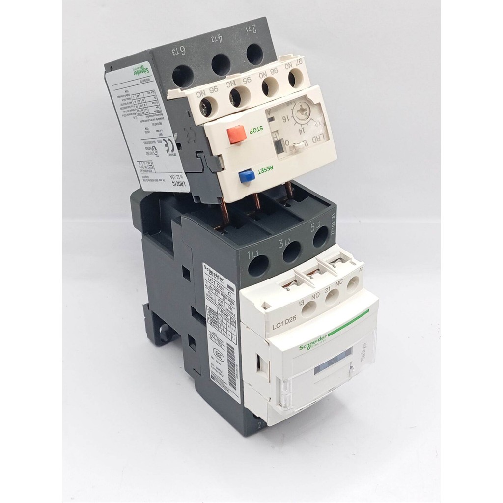 ส่งด่วน! LC1D25+LRD21 ขนาดแอม12-18A ชุดแมกเนติก+โอเวอร์โหลดของ Schneider พร้อมส่งจากไทย🇨🇷🛻