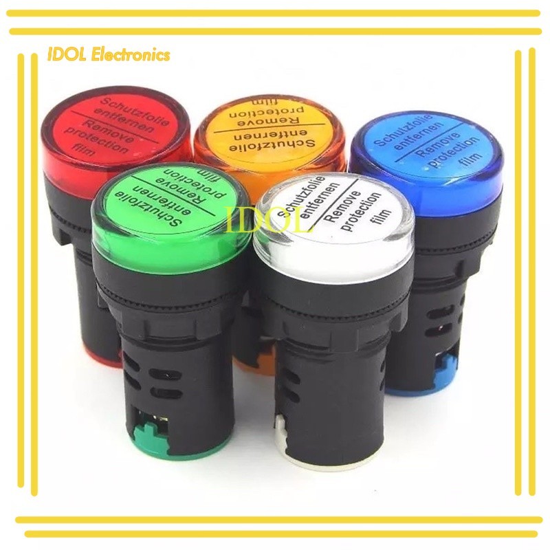 ล้างสต็อค Pilot lamp LED 22mm ไพล็อตแลมป์ ขนาด 22มิล  12V DC/AC ,24V DC/AC,220  VAC