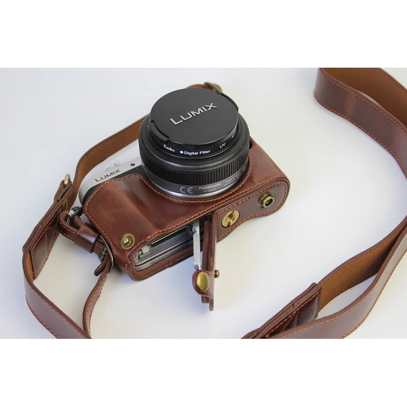 จัดส่งฟรี Panasonic GF7 Micro Single GF7 GF8 GF912-32mm เลนส์กล้องซองหนังกระเป๋าสะพาย