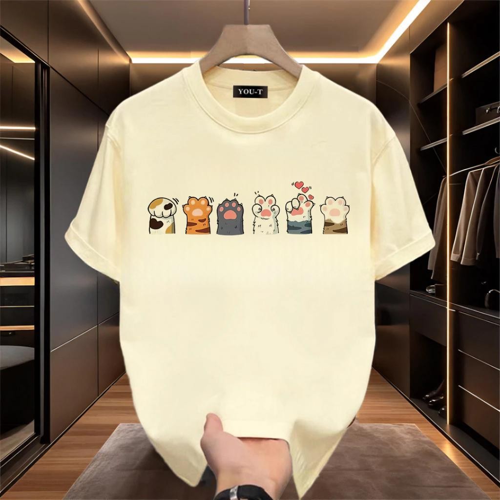T-shirt Studio เสื้อยืดแขนสั้นสไตล์ญี่ปุ่น ลายการ์ตูน แขนสั้น ของผู้หญิง แบบหลวม คอกลม  B0019