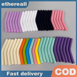 ETH 6 ชิ้น/เซ็ตซิลิโคนอ่อนนุ่มฟางครอบคลุมหลอดเคล็ดลับครอบคลุ…