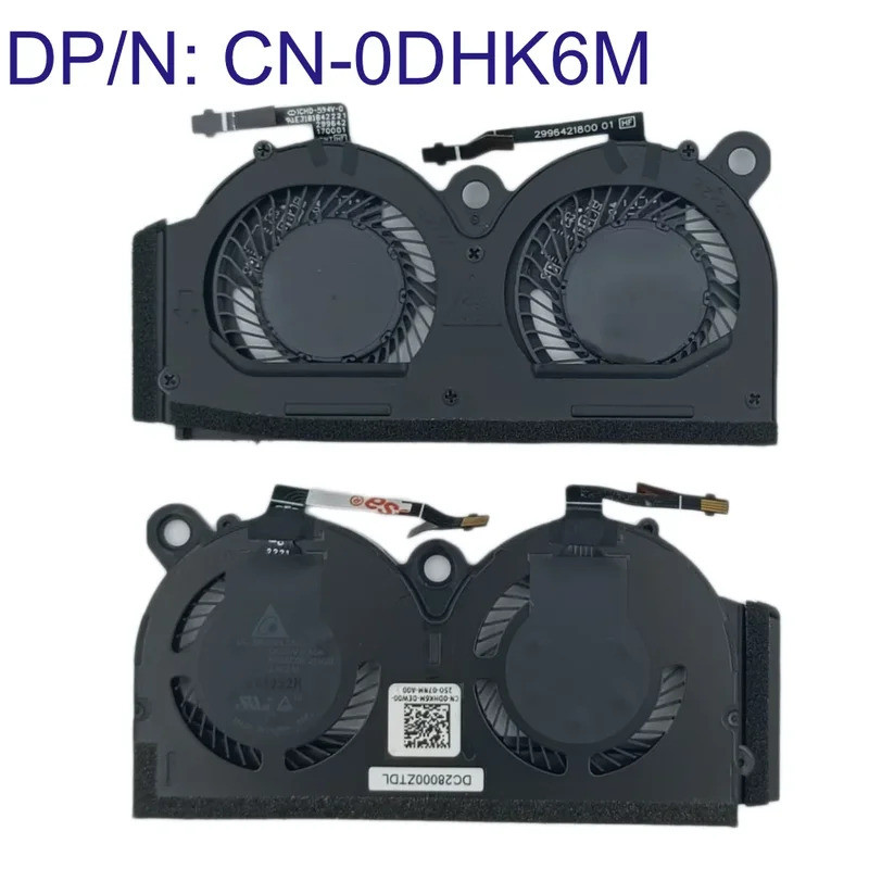พัดลมระบายความร้อนแล็ปท็อปสําหรับ Dell Latitude 9330 Cooler หม้อน้ํา 0DHK6M DHK6M DC28000ZTDL ND55C0