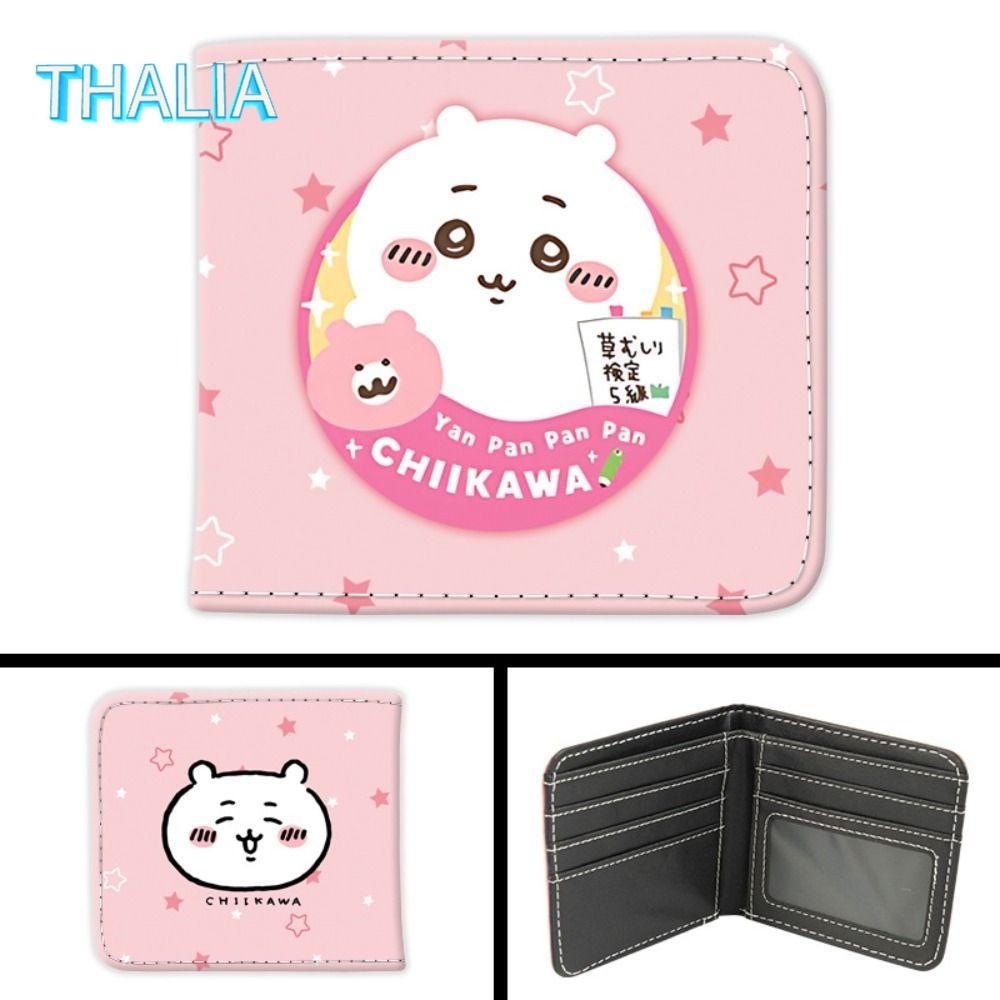 กระเป๋าสตางค์ Ciikawa Large Capacity Cartoon Casual PU สำหรับเก็บบัตรได้มากและเหมาะสำหรับนักเรียน