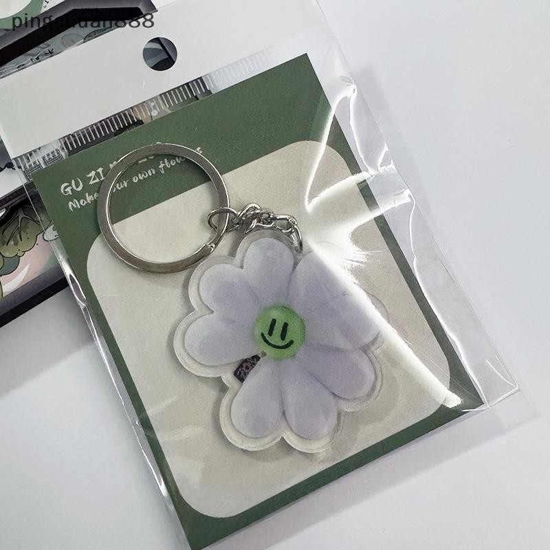 Pingchuan888 1 ชิ้นกระเป๋าพวงกุญแจรถ Pendent ใหม่ Kpop เกาหลี GD ZOA ดอกไม้การ์ตูนอะคริลิคพวงกุญแจ D