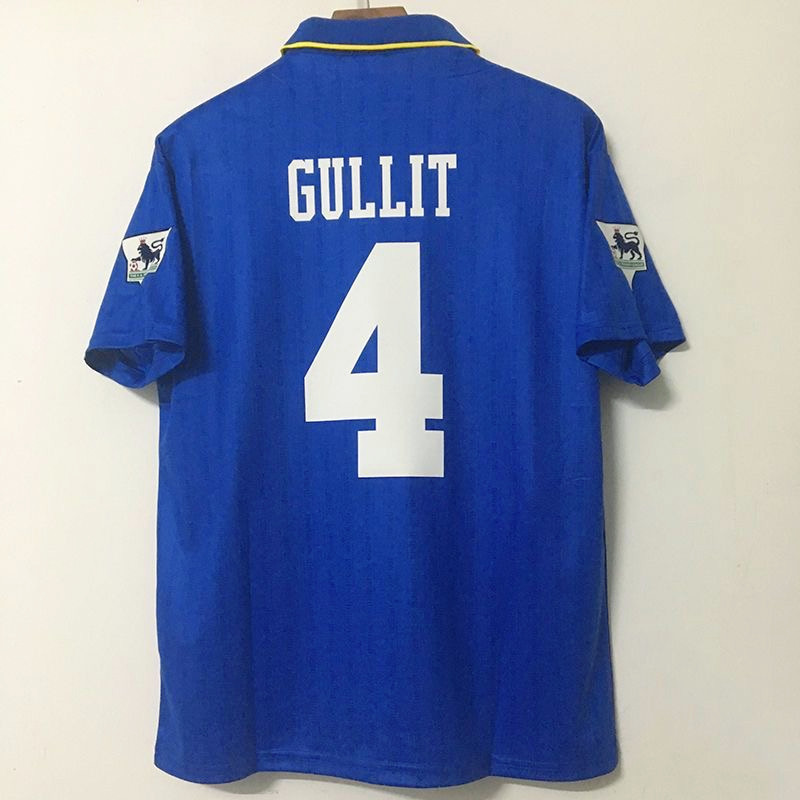 1995/97 Chelsea Home Vintage Jersey S-XXL Mens Soccer Short Sleeve Jersey Quick Dry Sports Soccer To