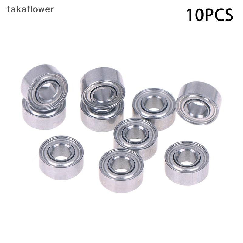Takaflower 10pcs 683ZZ 3*7*3 มม.แบริ่งขนาดเล็ก Chrome เหล็ก 683 ZZ 2Z 683Z ภายใน Bore 3 มม.ขนาดเล็ก 