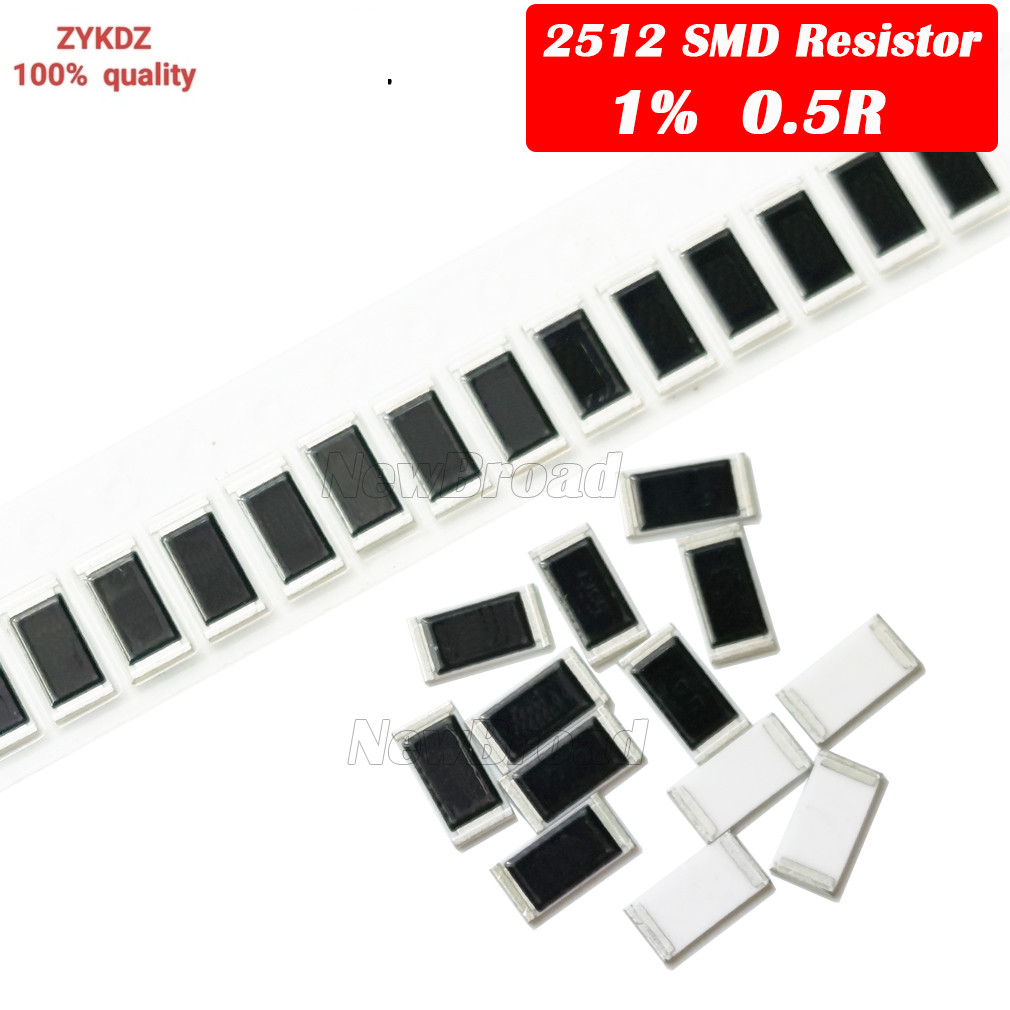 50PCS 2512 ตัวต้านทาน SMD 1W 1% 0.5R 0.5 โอห์ม R500