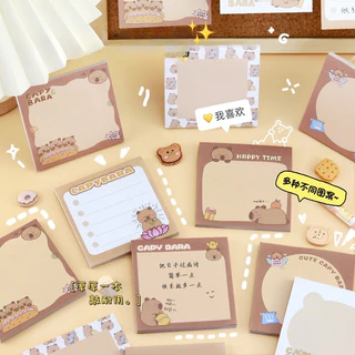 กระดาษโน๊ตลาย Capybara สมุดโน้ตน่ารักๆ โพสต์อิทลายการ์ตูน เหมาะสำหรับนักเรียนนักศึกษา ส่งไวจากไทย