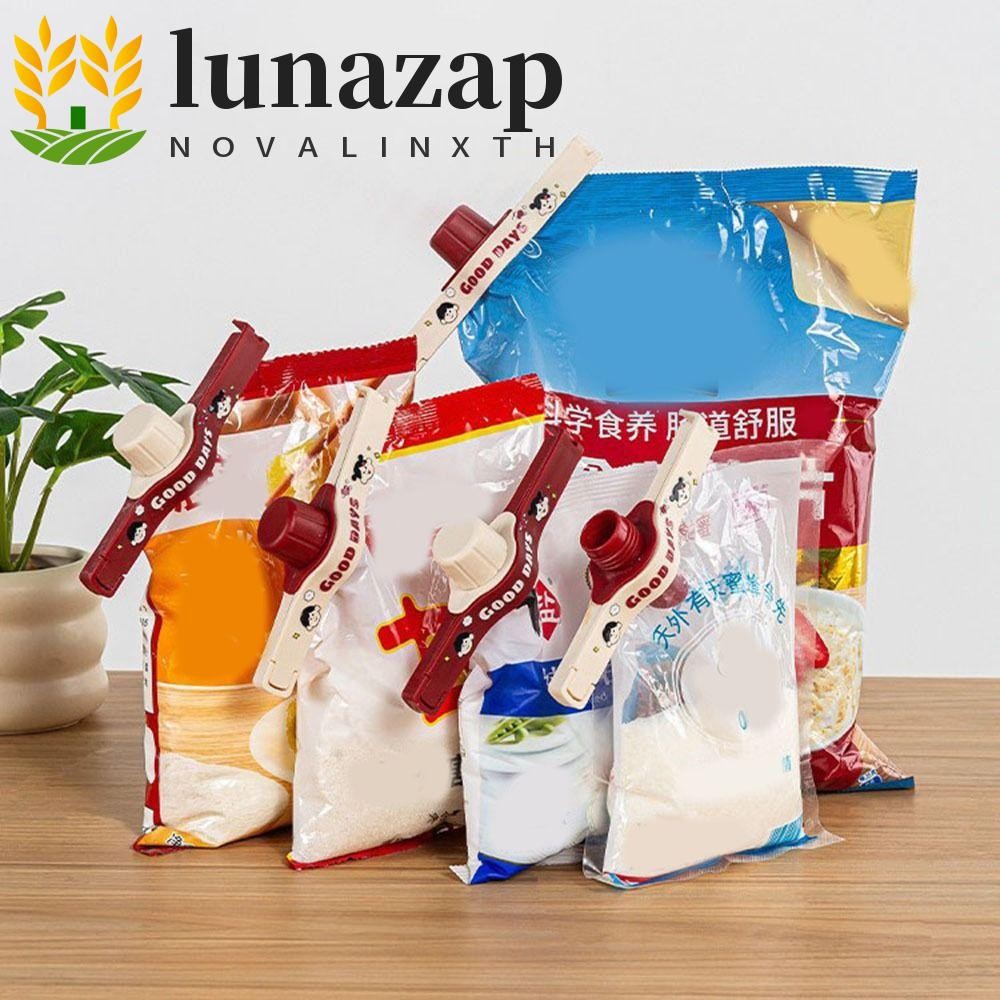 LUNAZAP 10 ชิ้นฝาเกลียวคลิปปิดผนึก,ควบคุมกลิ่นพลาสติกถุงอาหารคลิป,การ์ตูนปฏิบัติปรับได้เทพวยเครื่องเทศโถฝาปิดเดินทาง