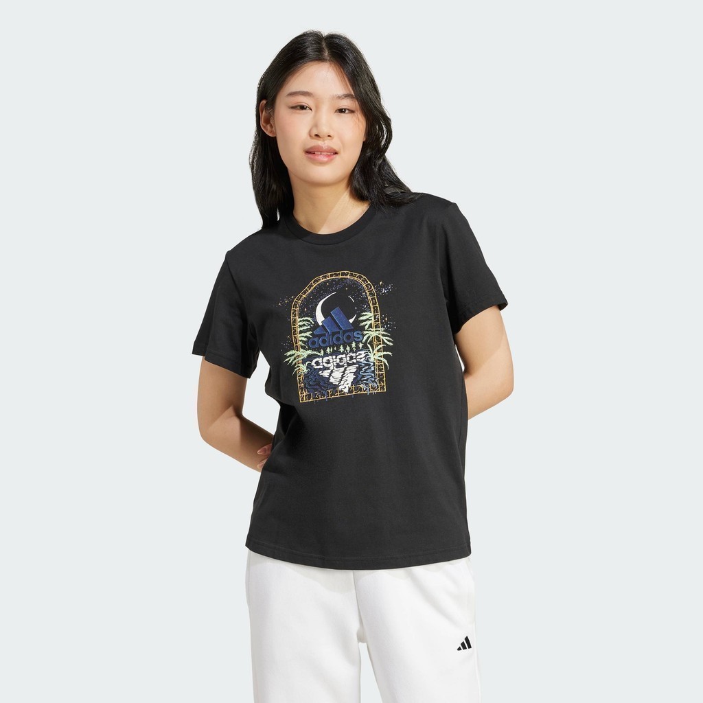 adidas Lifestyle Mystic Graphic Tee Women Black IW2750