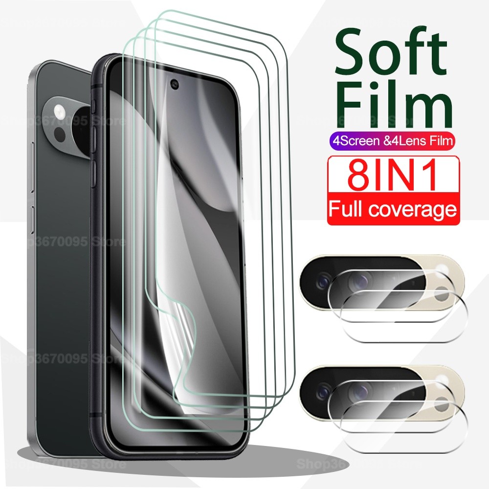 8in1 สําหรับ Google Pixel 10 Pro XL ด้านหน้า Clear Hydrogel ฟิล์ม Pixel10 10Pro 10ProXL Google10 กล้