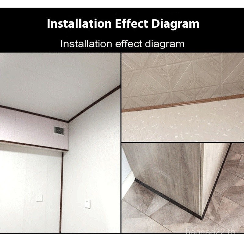 PVC Self-Adhesive Round Corner Trim Floor/Wall/Cabinet Edge Sealing Strip | คิ้วมุมรูปส่วนโค้งสําหรับพื้นไม้, ตู้เสื้อผ้า Trim & Triangle Edge Finishing HDQE - รูปที่ 7