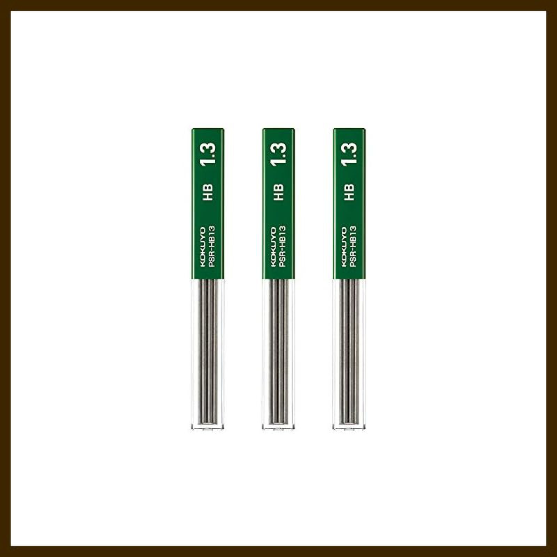 KOKUYO Sharp Pencil 1.3mm HB Mechanical Pencil Lead - Set of 3, Model PSR-HB13-1PX3SET.