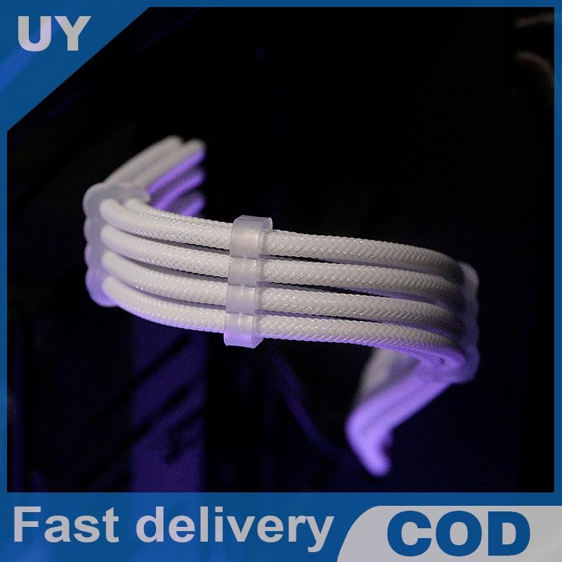 PSU ATX 24Pin สายต่อไนลอน 8-pin 6 + 2pin สายไฟ 24 พินเมนบอร์ดสําหรับคอมพิวเตอร์พีซีกรณีสายไฟชุด