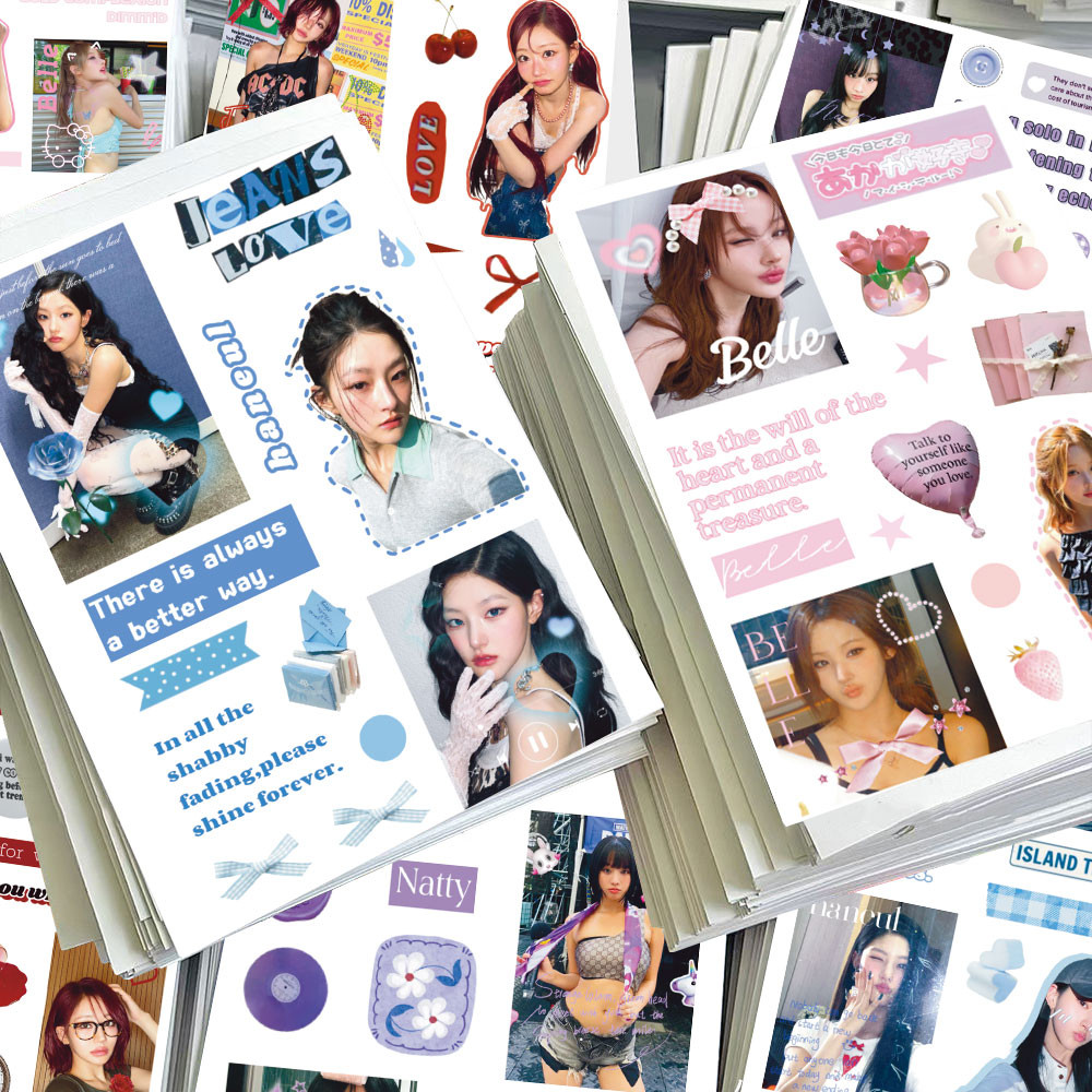 KISS OF LIFE K-Pop Girl Group สติกเกอร์ (8 ชิ้น) - DIY Decor Decals สําหรับกระเป๋าเดินทาง, เอียร์บัด