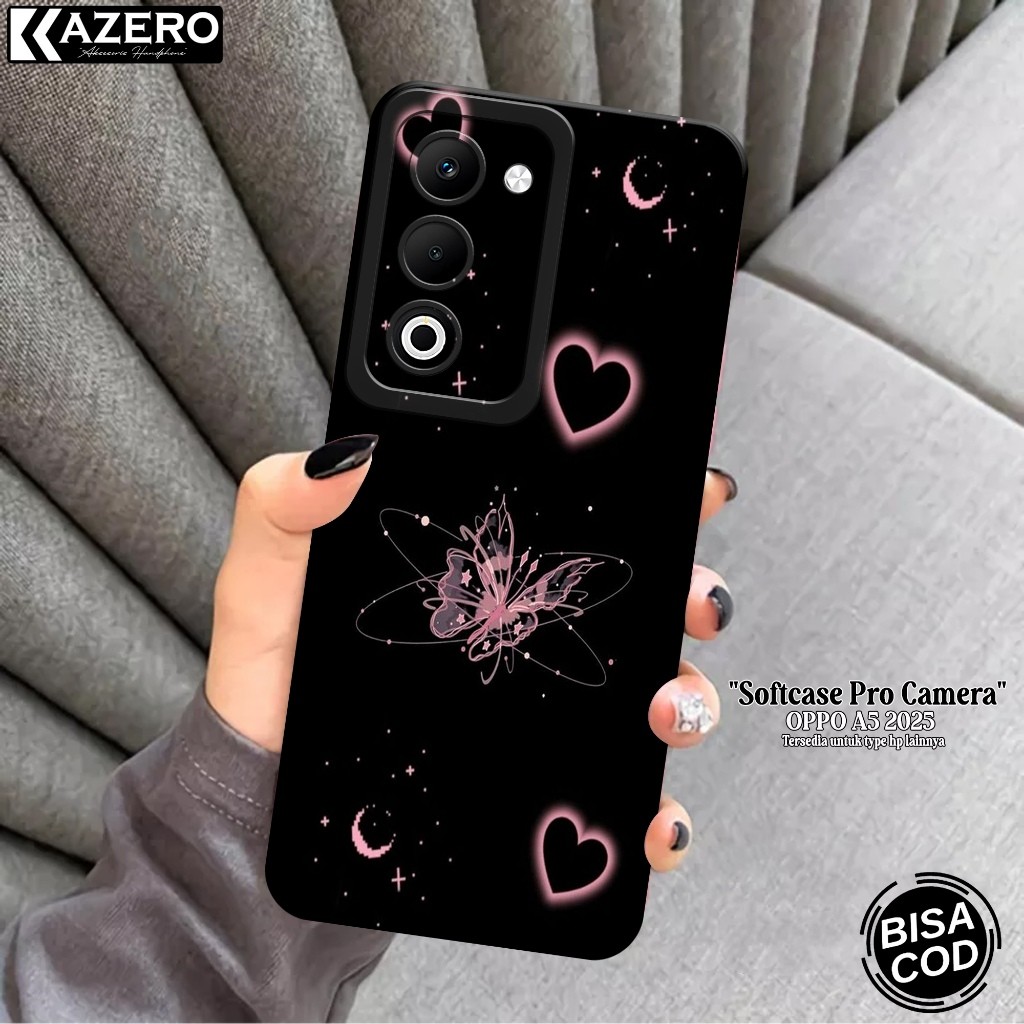 Softcase Hp OPPO A5 2025 แฟชั่นล่าสุดกรณีความงาม OPPO A5 2025 ซิลิโคน Pro ปลอกกล้อง OPPO A5 2025 Kes