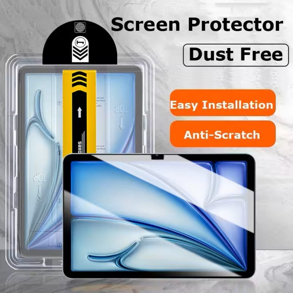 ฟิล์มกระจกfor samsung Tab S7FE S8 S9FE S10FE+ S6LITE A11+ A8 A9+ชุดติดตั้งอัตโนมัติฟิล์มติดฟิล์มเร็ว