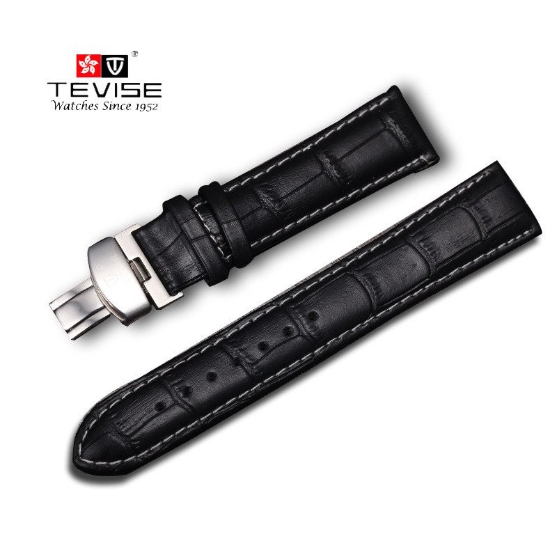 Swiss Tevise Tevise โรงงานขายตรงนาฬิกาเข็มขัดหนังแท้ First Layer T7GR