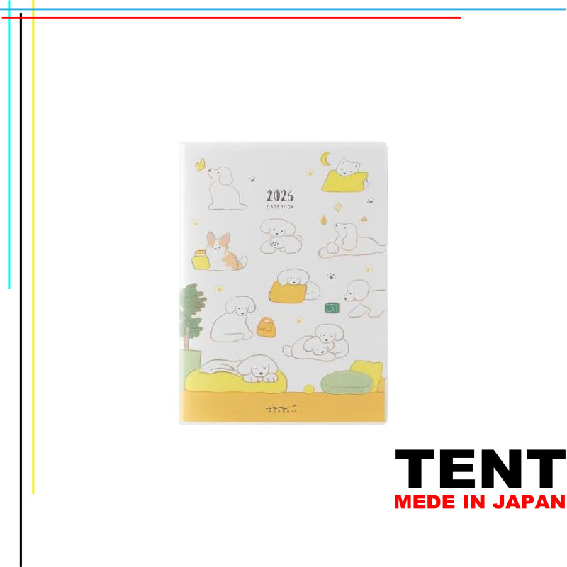 Midori A6 Pocket Diary 2026 Weekly Planner - Various Designs